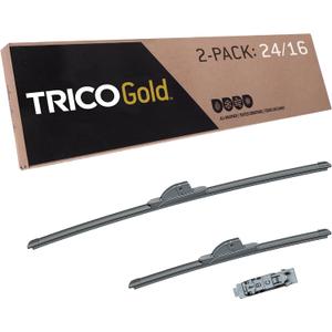 TRICO Gold 24" + 16" Premium Automotive Replacement Windshield Wiper Blades (Set of 2), Passenger and Driver Side All-Weather Beam Wiper Blades for Select Vehicle Models