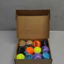 Squeaky Tennis Balls for Dogs - 12 Pack 2.5'' Durable Non-Toxic Outdoor Dog Toys Balls with Mesh Bag, SGS Certified, Colorful Fetch Toys, Medium Large Breeds (Squeaky - 6 Colors)
