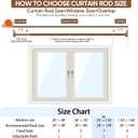 White Curtain Rods for Windows 28 to 120 Inches Adjustable 1 Inch Diameter Decorative Single Window Curtain Rod Set with Rounded Cap design Finials, White