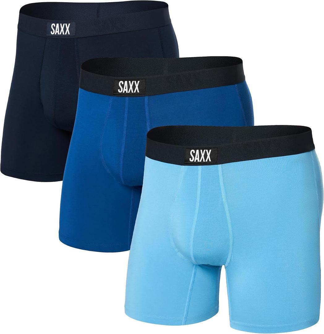 SAXX Underwear Co. Men's Ultra Super Soft Boxer Brief Fly 3-Pack (M)