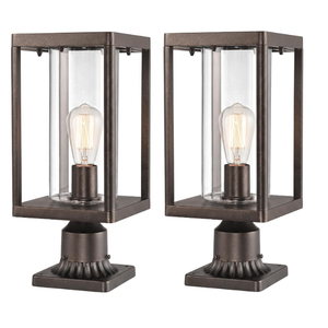 Beionxii Outdoor Post Lights, 20In Post Lantern with Pier Mount Base,Bronze
Hardwired 120V, Aluminum Exterior Lamp Post Light Fixture with Glass, Waterproof Fence Post Deck Lighting, BXA291-P-2PK-ORB