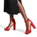 DREAM PAIRS Women's Platform Heel Sandals, Open Toe Ankle Strap Heel Fashion Wedding Party Dress Sandals Shoes