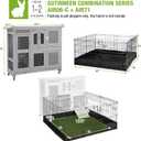 GUTINNEEN Rabbit Pet Playpen Bunny Run Extension Indoor Small Animal Pen (Playpen Only), Size: 48.0"L x 48.0"W x 24.0"H