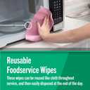 Fresh Towel Foodservice Reusable Paper Towels - 1/4 Fold, 13 x 20 inches - Pink Straight Line Pattern (1 Case of 200) All Purpose Cleaning Towels