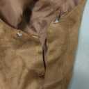 JEMITOP Men's Retro Western Cowboy Vest Faux Suede Leather Snap Waistcoat Slim Fit Casual Sleeveless Jackets Wedding Dress Vests with Pockets Brown S