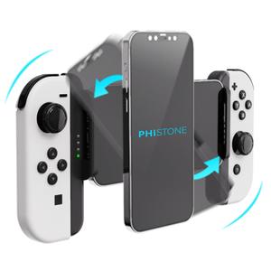Phistone Magnetic MagSafe Smartphone & Tablet Mount for Nintendo Switch JoyCon (JoyCon Not Included) - 360° Rotation, Adjustable Length, Multi-Device Compatible, Strong Magnetic Hold