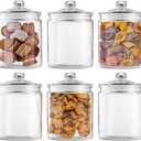 Glass Jars 32oz,Maredash Candy Jar with Lid For Household,Food Grade Clear Jars (6 Pack)