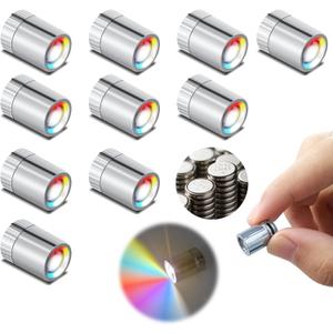 Mini LED Lights, 10 PCS Small Spotlight Battery Operated Tiny SMD Lamp for DIY Craft & Creative Decor. Perfect for Miniatures, Displays, and Custom Projects (Multi Color Changing)