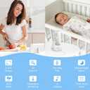 Baby Monitor with Camera and Audio - 5 inch Screen Portable Baby Camera Monitor No WiFi with Temperature Sensor and 1000ft Long Range, Night Vision, VOX, 2-Way Talk, 8 Lullabies, for New Parents