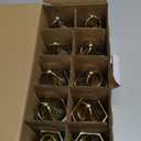 Mini Lantern with Flickering LED Candles Set of 10, Hewory Gold Vintage Decorative Hanging Candle Lanterns for Halloween, Christmas, Wedding Decorations, Party, Table Centerpiece, Battery Included