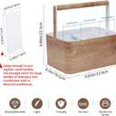 BYUNER Shower Caddy Portable for College: Devided Bathroom Caddy Shower Basket for Dorm with Handle, Plastic Bathroom Counter Organizer Storage Tote Bin for Dorm,Kitchen,Cabinet, Wood Grain