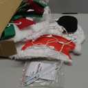 Lulu Home 2-Pack Lighted Christmas Snowman Decorations, 3.1+2.5FT Outdoor Snowmen with 70 LEDs White Lights, 2D Plug-in Snowman Holiday Yard Decor with Scarves for Lawn Garden Party