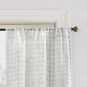 Tayen Slub Windowpane Semi-Sheer Rod Pocket 2-Piece Kitchen Curtain Tier Pair - 54" x 36"