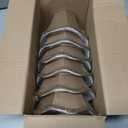 GO&SO 6-Pack Dark Tan Silk Chandelier Lamp Shades with Dark Tan Petal Trim,(3.15"x5.5"x4.72") Small Lamp Shades Clip on Bulb for Chandelier/Table/Wall Lights,Nordic Style Fabric Bell Lamps Shade