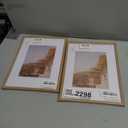FLYJOE 9x12 Picture Frame, Display Pictures 6x8 with Mat or 9x12 Without Mat, Wall and Tabletop Display Photo Frame, Natural, Pack of 2
