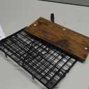 Livabber Fruit Basket for Kitchen, Metal Fruit Vegetable Storage Bin with 2 Banana Hangers, Countertop Wire Basket Organizer for Snack Potato Onion, Screw Mounted or Stand (Black, 1 Pack)