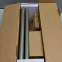 KAMANINA Silver Curtain Rods for Windows 72 to 144 Inches (6-12ft) Long Heavy Duty Curtain Rods, 7/8 Inch Adjustable Drapery Rods with Decorative Netted Texture Finials