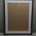 Solid Wood 22x28 Frame - Single Frame, Rustic Walnut 22 x 28 Poster Frame with Mat for 18x24, Picture Frames for Artwork, Puzzles, Photos and Movie Posters (22" x 28" / 18" x 24" mat)