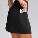 G Gradual Women's Golf Skirts Skort 4 Side Pockets High Waisted Stretchy Tennis Skirt with Short Athletic Casual (Black, S)