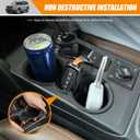 Center Console Cup Holder Compatible with 2020-2025 Ford Escape/2021-2025 Bronco Sport Insert Drink Holder Cupholder Coast for Bronco Sport&Escape Accessories(for Escape/broncosport 20-25)