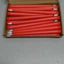 Macarrie 24 Packs Flameless Taper Candles Battery Operated Fake 11 Inch Long Candlelight LED Flameless Candlesticks Flickering Tapered for Christmas Church Prayer New Year Wedding(Red)