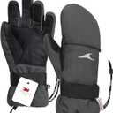 Achiou Ski Gloves, Winter Cold Weather Gloves for Men Women, Waterproof Touchscreen Snow Mittens (Small, Gray)