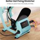 Hat Press Heat Machine for Caps with Presice Temp&Timer Control, Timer Auto Starter, Hat Heat Press with 2 Platens for Trucker Hat & HTV Iron on Vinyl, Sublimation Hat Press, Heat Transfer (Blue)