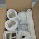 21 Pcs Bathroom Accessory Set with Waterproof Shower Curtain and Non Slip Mat,Resin Bath Set with Toothbrush Holder and Lotion Soap Dispenser,Bathroom Countertop Organizer Set for Home Apartment (Beige)