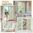 2 x Coavas Privacy Window Film - Forsted Glass Window Film Decorative Static Cling Non-Adhesive UV Blocking Window Cover for Home Office Bathroom Door, Frosted, 17.5 x 78.7 Inches