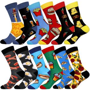 xiaomaizi Men's Funny and Colorful Patterned Dress Socks for Men Fun and Crazy Casual Crew Socks Size 7-13 (Ci-126)