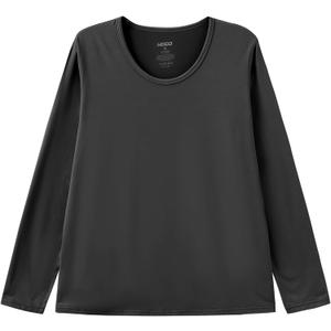 HODOSPORTS Boys Thermal Underwear Set Kids Winter Base Layer Fleece Lined Compression Shirt Pant (Gray, L)