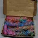 Sosation 200 Pcs Glow in The Dark Springs Cat Toys Kittens Wide Colorful Springs for Indoor Cats Jelly Color Plastic Coil Spiral Interactive Play Kitten Toys for Chase, Hunting and Exercise