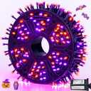 JMEXSUSS 500 LED Orange and Purple Halloween Lights, 173ft Halloween String Lights Outdoor Waterproof, 8 Modes Christmas Tree Light Plug in for Party House Indoor Decor