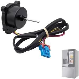 EAU65058502 Refrigerator Condenser Fan Motor Compatible with LG Fridge | Fits LRMDS3006S LMWS27626S LFXS28968S, Replace EAU65058501 AP7178309 PS16662422 Fan Motor Assembly, DC 12V 1A 4-Pin(used)