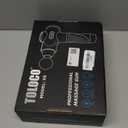 TOLOCO Massage Gun, Upgrade Deep Tissue Back Massager with 10 Replacement Heads, Percussion Massage Guns for Athletes for Pain Relief, Super Quiet Electric Massager for Valentine Gift, Carbon