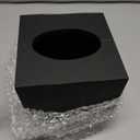 ALELION Wooden Tissue Box Cover Square - Large Black Tissue Box Holder for Tabletop Night Stands Bathroom Office - Decorative Facial Cube Tissue Box Cover