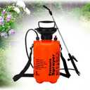 1.3Gal/5L Garden Sprayer, Pressurized Water Spray Bottle with Adjustable Shoulder Strap Pump Pressure Sprayer (Orange-5L)