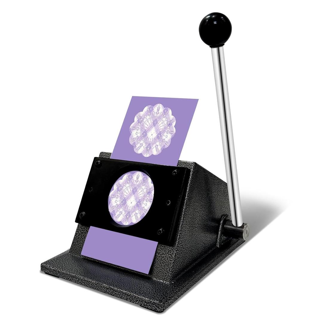 58mm Button Paper Cutter, 2.28 inch Graphic Punch Die Cutter Circle Punch Cutter for DIY Button Making Scrapeboards Cardstocks Cutting