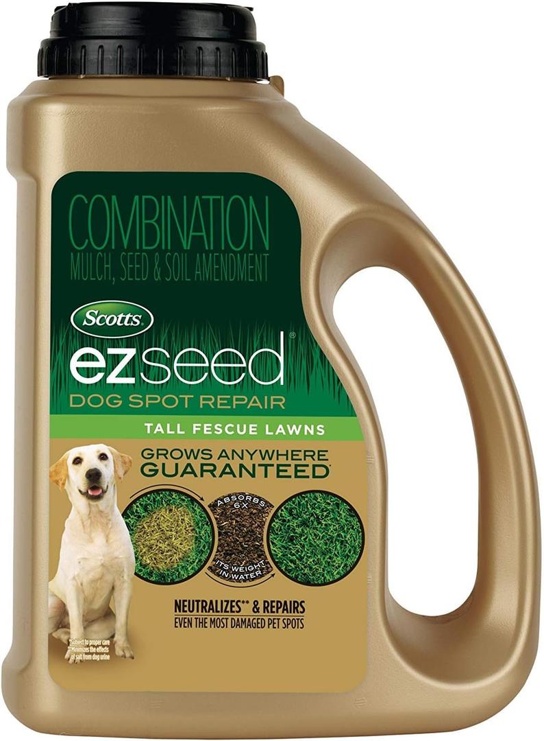 Scotts EZ Seed Dog Spot Repair for Tall Fescue Lawns, Combination Mulch, Grass Seed and Soil Amendment to Neutralize and Repair Pet Damage in Lawns, 2 lb Scotts EZ Seed Dog Spot Repair for Tall Fescue Lawns, Combination Mulch, Grass Seed and Soil Amendment to Neutralize and Repair Pet Damage in Lawns, 2 lb