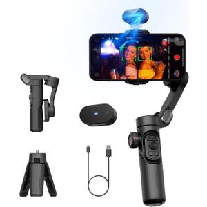 Gimbal Stabilizer for Smartphone with AI Tracking Sensor, Gimbal with Focus Wheel for Phone/Android, Phone Stabilizer with 7.0 Anti-Shake for Video Recording-Smart XE AI