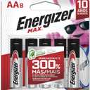 Eveready Energizer Max Alkaline AAA Batteries 8 ea, Silver (E92MP-8), 24 Pack