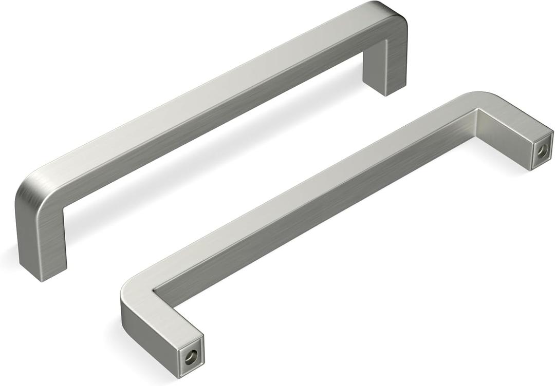 homdiy 10 Pack 5in Cabinet Pulls Brushed Nickel Cabinet Handles Stainless Steel Kitchen Cupboard Handles Cabinet Handles, 5" Hole Center (5in Hole Centers)