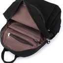 Tanweibago Mini Nylon Women Backpacks,11L Small Ladies backpacks Casual Lightweight Women Shopping Travel Daypack (Black)