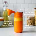 Tommee Tippee Superstar Insulated Flip Top Sportee, 18 months+, 11oz, Toddler Sippy Cup, Leak and Shake Proof, Antimicrobial Spout, Pack of 2, Orange and Teal