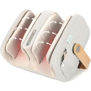 Homedics Luxe Comfort Foot Massager & Calf Massager with Heat, Shiatsu, Deep Kneading, Air Compression, Circulation Boost, Relaxation, Adjustable Modes, Post-Workout Recovery