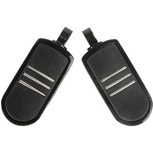 Black Motorbike Footpegs 1.25" 32mm Adjustable Highway Footrest Footboards Compatible with Harley