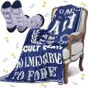 HunnmingRe Coach Gift Blankets 50" x 60" and Sock Wrestling Basketball Soccer Football Coach Gift Retire Idea for Men Women