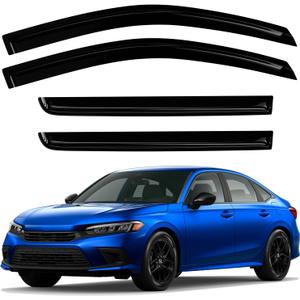 Window Rain Guards Guard car Shield auto deflectors,rainguards Compatible with 2016-2021 Honda Civic(4-Door)