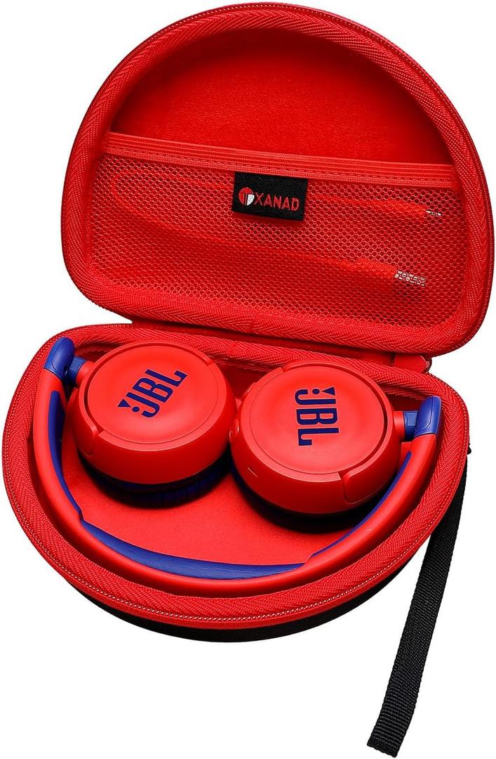 XANAD EVA Hard Case for JBL Junior 320BT / JR300BT / Jr310BT, Sony MDR-ZX110 / MDRZX110NC / MDR-ZX310AP On-Ear Headphones - Red