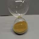 60 Minutes Hourglass Sand Timer Glass Sand Timer Egg Shape | For Kitchen Brushing Teeth School Teaching (Yellow Sand)